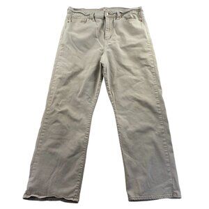 Levis Women's Heritage Jeans Size 16  Beige Denim Loose Straight-Leg